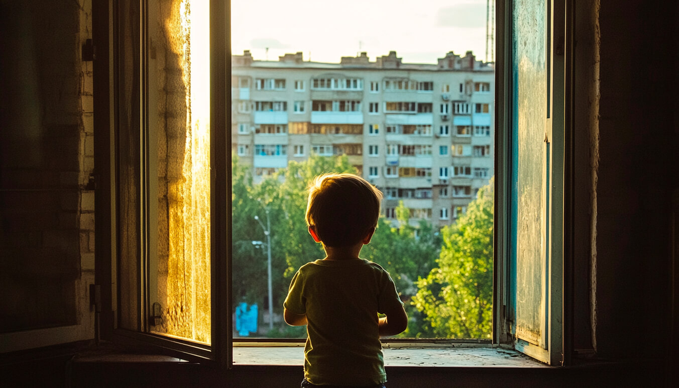 пластиковое окно для детей